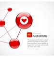 abstract background with red spheres vector image