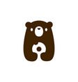 bear cub baby donuts logo icon vector image vector image