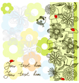 floral doodle background vector image vector image