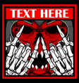 luciferevilsatanic demon hand drawingshirt vector image vector image