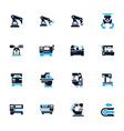 machine tool icons set vector image