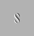 abstract letter s logo design abc creative vector image vector image