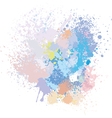 pastel background of paint splashes vector image
