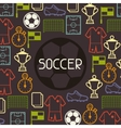 sports background with soccer football symbols vector image vector image