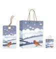 winter bag and tag set vector image