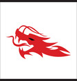 fantasy dragon emblem vector image