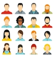 avatars icons set flat style vector image