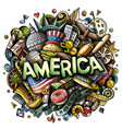 america hand drawn cartoon doodle vector image