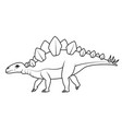 coloring book stegosaurus dinosaur vector image vector image