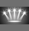 spotlight on stage volume light transparent vector image