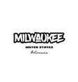 united states milwaukee wisconsin city graffitti vector image