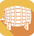 beer barrel icon vector image vector image