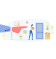 businessman career crash flat concept vector image