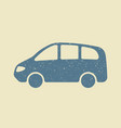 car icon in grunge style vector image vector image