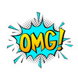 comic splash bubble with text omg surprise ouch vector image