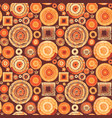 seamless abstract pattern of circles and squares vector image