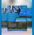 electrical services flyer template vector image
