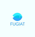 fish idea logotype color overlap water vector image