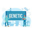 genetic science research laboratory presentation vector image