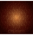 golden orange floral decoration vector image