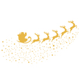 santa gold vector image