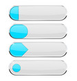 white buttons with blue tags menu interface vector image