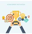 flat header target trophy vector image
