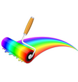 rainbow painting vector image vector image