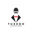 tuxedo logo graphic design template vector image