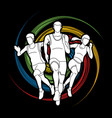 start running marathon runner vector image vector image