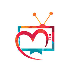 Letter tv logo design Royalty Free Vector Image