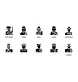 jobs and occupations icons set vector image
