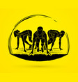 start running marathon runner vector image vector image