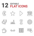 12 badge icons vector image vector image