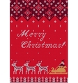 knitted sweater card vector image
