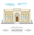 museum building flat design vector image vector image