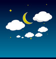 cloud sky at night with star esp10 vector image