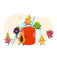 fresh summer tropical juice fruit concept isolated vector image
