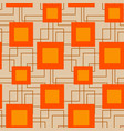 pattern with orange squares geometric vector image