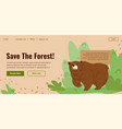 save forest donate and help animals flora vector image