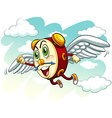 a flying time vector image
