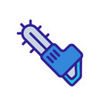 chain saw icon isolated contour symbol vector image