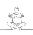 education on campus university concept one line vector image