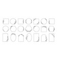 wedding logo minimalistic geometric floral empty vector image