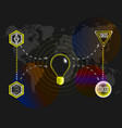 crypto currency token invests idea banner vector image