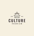 culture pagoda hipster logo design vector image vector image