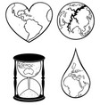 ecology concepts 2 line art vector image vector image