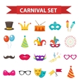 party icons design element flat style carnival vector image