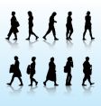 walking women vector image