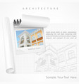 architectural plan of building vector image